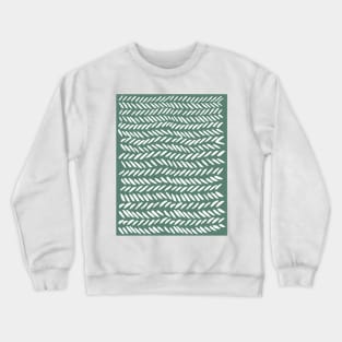 Knitting pattern - white on sage Crewneck Sweatshirt